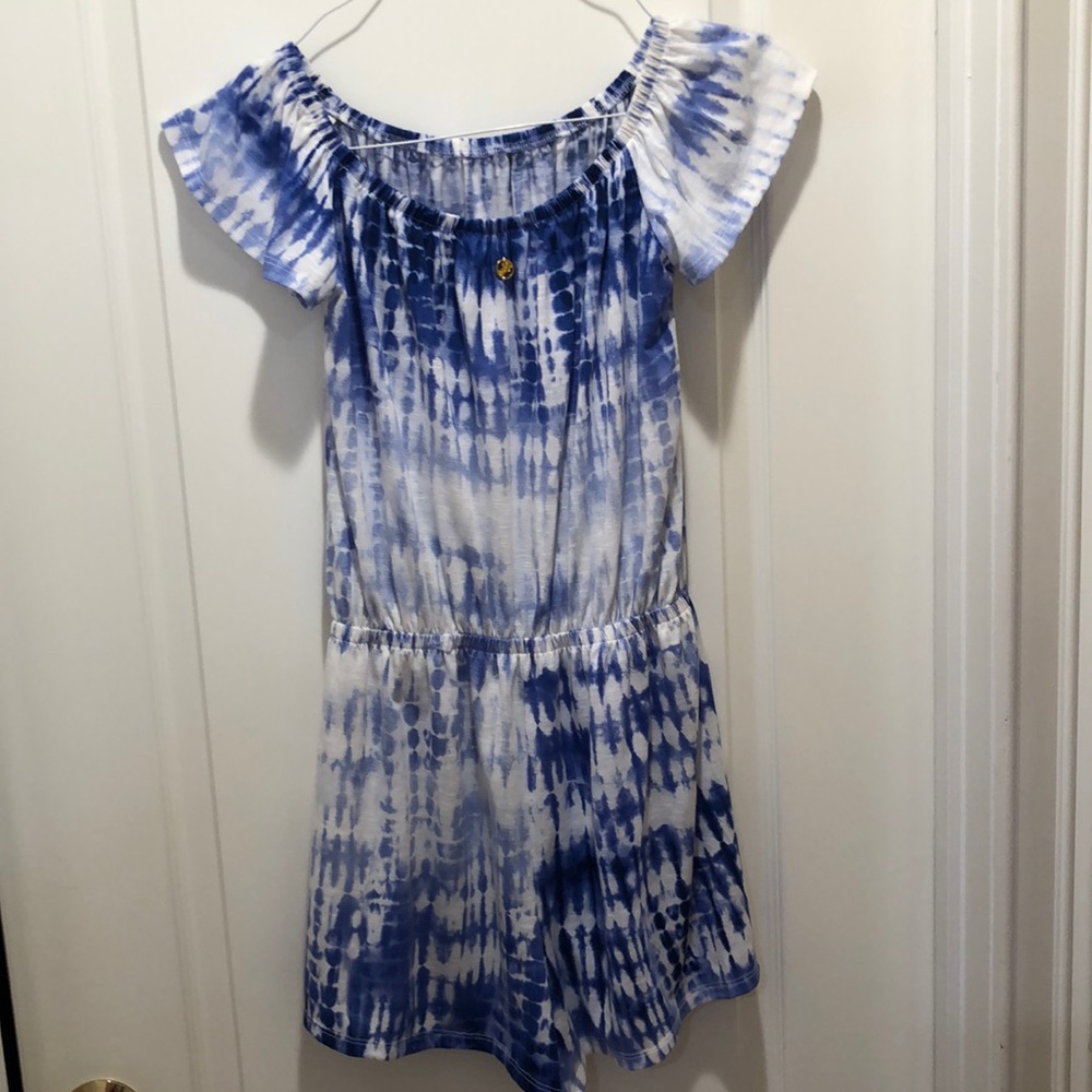 Tie Dye Romper in Blue